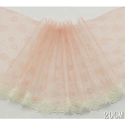 27Yards Sky Blue Pink Lace Fabric DIY Crafts Sewing Bra Underwear Decoration Accessories For Garments Laces Trim