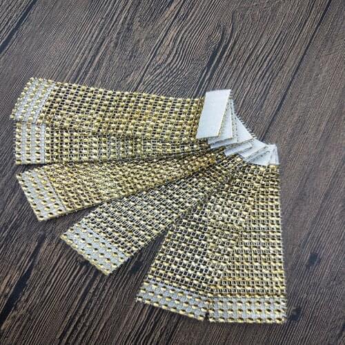 30pcs Gold Silver Napkin Ring Chairs Buckles Wedding Event Decoration Crafts Rhinestone Bows Holder Handmade Party Supplies