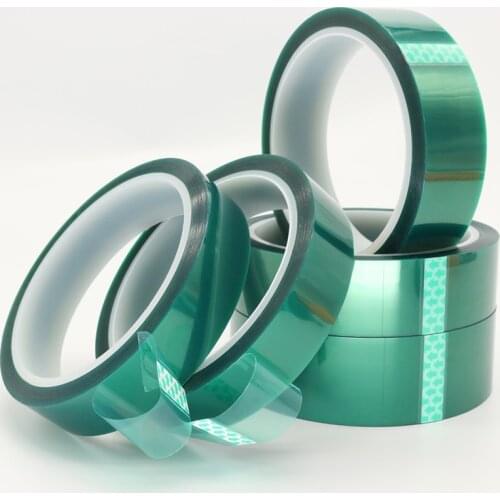 44mm X 33m Heat-resistant PET High Temperature Green Masking Shielding Tape for PCB Solder Plating Insulation Protection