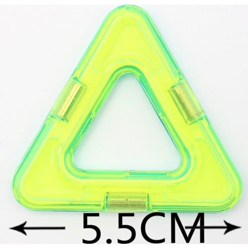 LittLove 5pcs Mini Magnetic Blocks Building Toy Abs Plastic 3D DIY Magnetic Building Matched Toy Equilateral Triangle Bricks