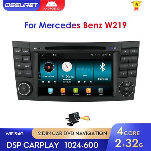 Android 10 Carplay Autoradio 2G+32G for Mercedes Benz E-Class W211 W219 W209 E300 E200 E220 Car Multimedia Player Radio GPS DVD