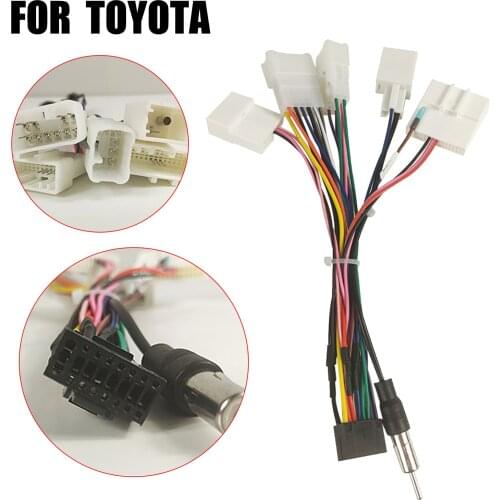 Car Radio Wild Interface Power Cord Cable For Toyota Plug And Play Automobiles Parts Accessories Car Radio Wild Interface Cable