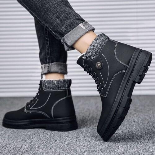 White mens boots slip Men cuero solid para for sapatos Shoes mens black men fashion causal spring mens sports man Breathable de
