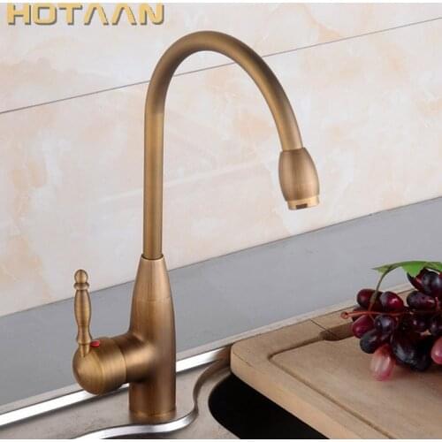 Free shipping Kitchen Faucet Antique Brass Swivel Bathroom Basin Sink Mixer Tap Crane,torneira YT-6042