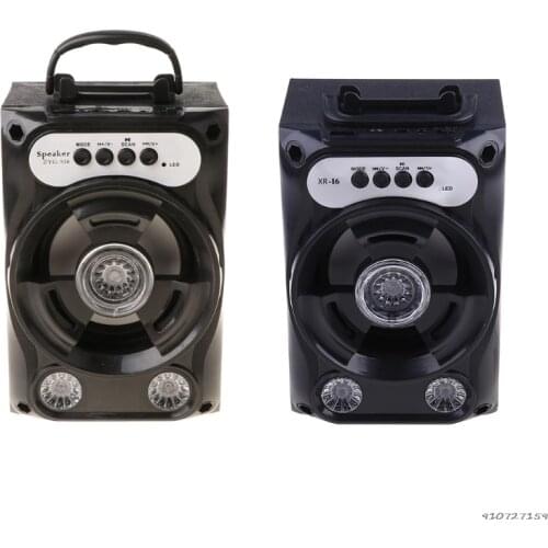 Large Size Bluetooth-compatible Speaker Wireless Sound System Bass Stereo with LED Light Support TF Card FM Radio Outdoor Sport