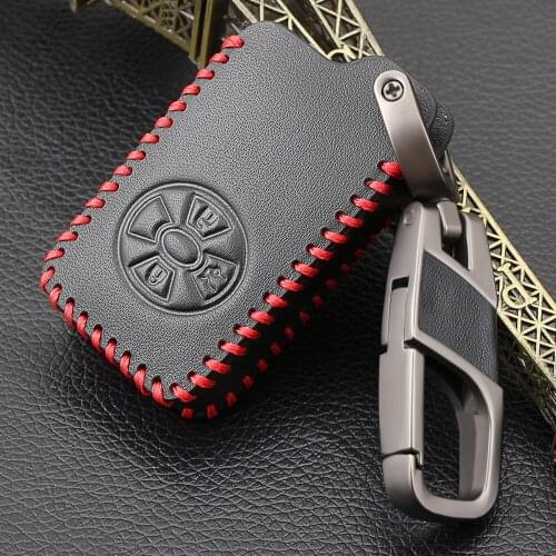 3 Buttons Car Smart Key Cover Case For Toyota RAV4 2009 2011 RAV 4 Yaris 2011 Keys Keychain Leather Case with Key Ring