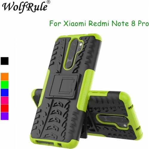 For Redmi Note 8 Pro Case Cover Dual Armor Silicone Case For Xiaomi Redmi Note 8 Pro Holder Stand Shell For Redmi Note 8 Pro