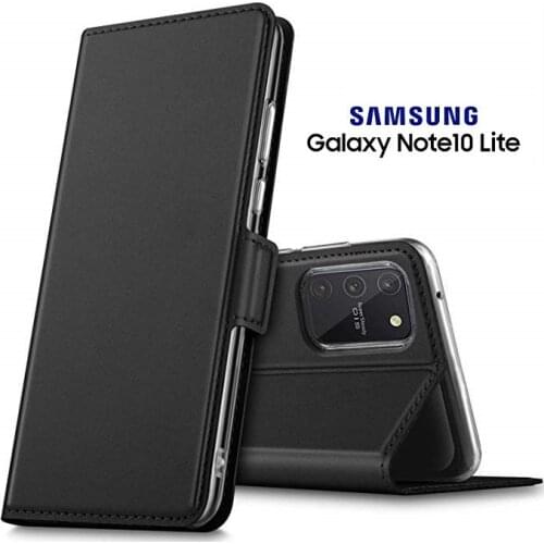 COVER for Samsung Galaxy Note10 Lite wallet leather black Card Slots