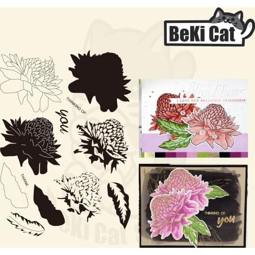 Flowers Clear Stamps for DIY Scrapbooking/Card Making Fun Decoration Supplies