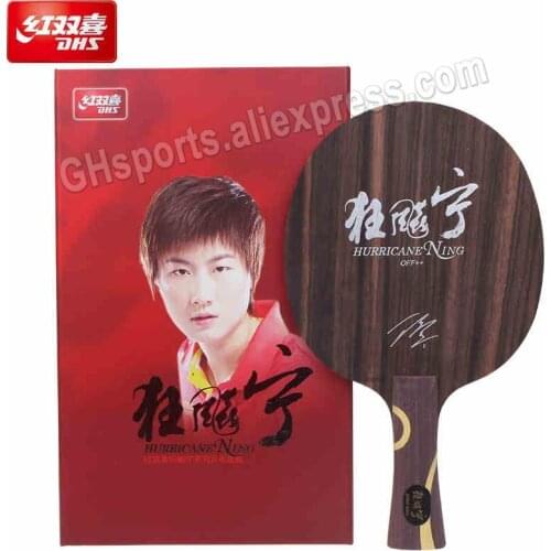 Dhs Hurricane Ning Ding Ning Used Table Tennis Blade 5 Ply Ebony Racket Ping Pong Bat Paddle
