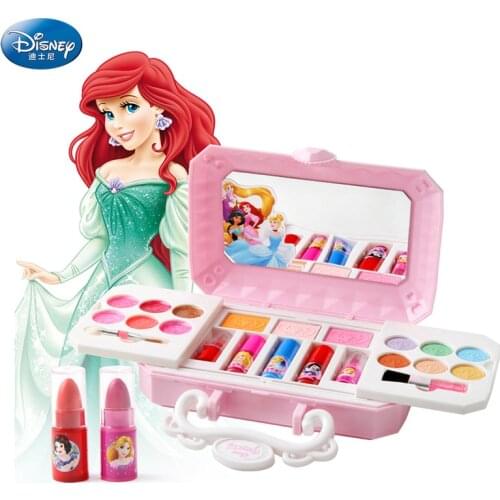 Disney girls Snow Princess real makeup cosmetics box set girl with gift box Beauty Fashion toy for kids gift s