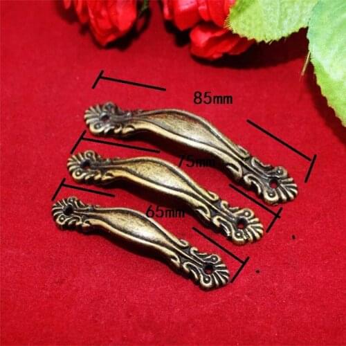 Zinc Alloy European Drawer Handle,Vintage Wooden Box,Cabinet,Storage Box Flower Handle,Bronze Tone,10Pcs