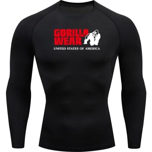 Men Compression Running T Shirt Fitness Skinny Long Sleeve Sport tshirt Training Jogging Shirts Gym Sportswear Quick Dry Tights