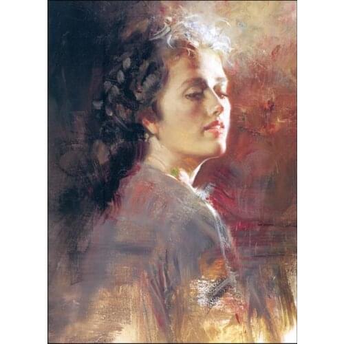 Free shipping impression women portrait figural representation canvas prints oil painting on canvas wall art decoration picture