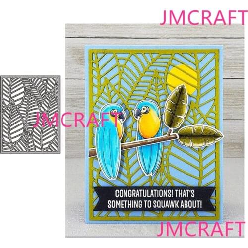 JMCRAFT 2021 New Leaf Border Background Metal Cutting Dies DIY Scrapbook Handmade Paper Craft Metal Steel Template Dies