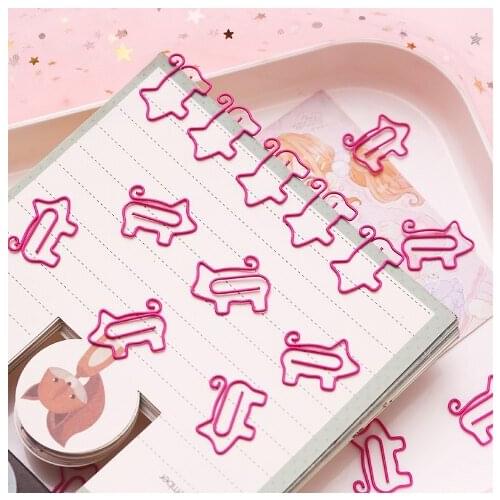 10 Pcs/Lot Stationery Pink Bookmark Planner File Gift Student Supply Creative School Cute 031 Clip Metal