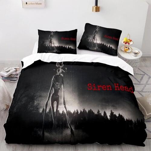 Siren Head Bedding Set Single Twin Full Queen King Size Siren Head Bed Set Childrens Kid Bedroom Duvetcover Sets 3D Print 013