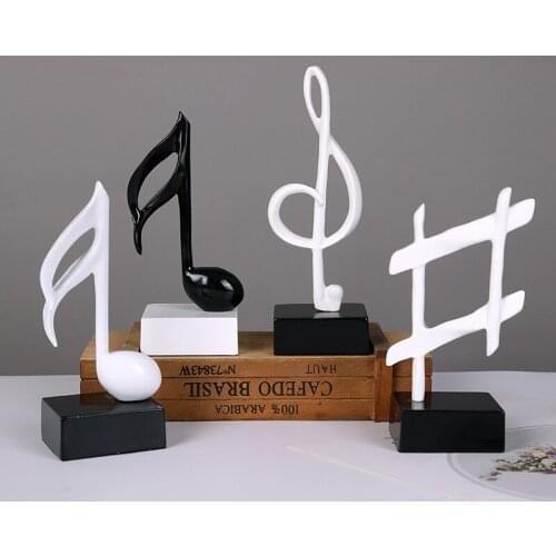 Modern Creative Music note small ornaments Nordic Resin Piano Arts and Crafts miniature figurines Gifts bedroom Home Decoration