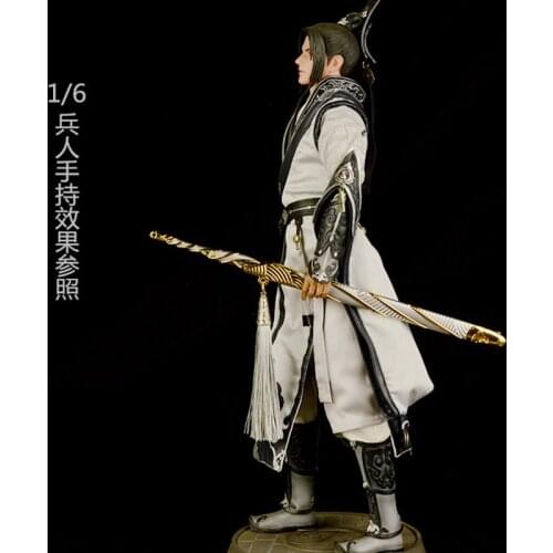 1/6 Scale Miniature Cold Weapon Knight Saber White Sword Alloy Sword 12-inch Action Figure Weapon Model Decoration Equipment