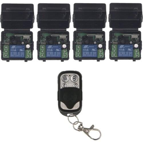 Mini Universal DC 12V Relay 1CH 1 CH Wireless Remote Control Light Switch Receiver Module and RF Transmitter,315 / 433 MHz