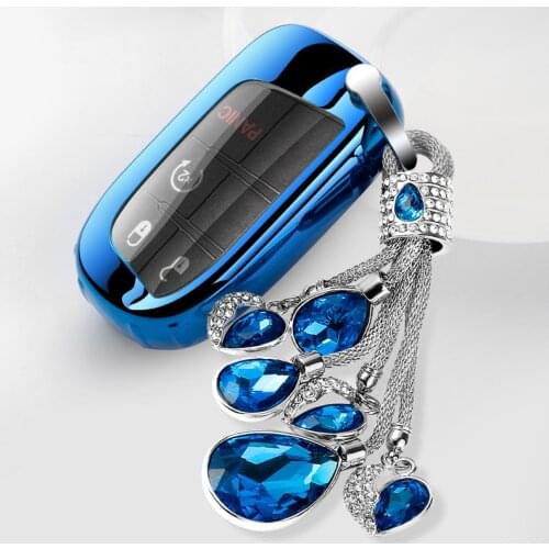 Soft TPU Auto Remote Car Key Housing Cover Protective Shell For Dodge Journey Jeep Cherokee Grand Cherokee Renegad Accessories