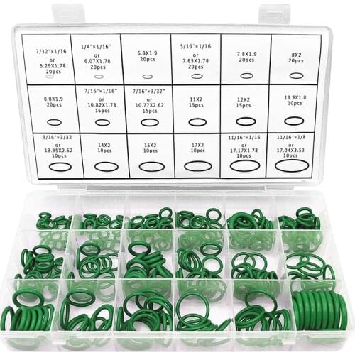 270pcs O Rings Seal Kit Rubber Air Conditioning Compressor Refrigerant Ring Sets Car Repairing Tools Sealant Auto Accessories