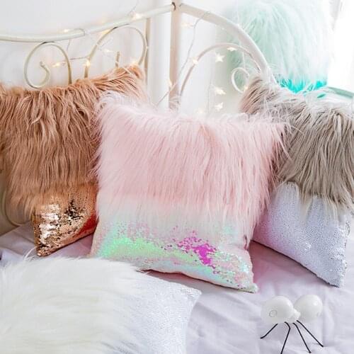 Soft Fur Pillows Case Plush Cushion Cover Home Decor Pillow Covers Living Room Bedroom Sofa Decorative Pillows Cover 45x45cm New
