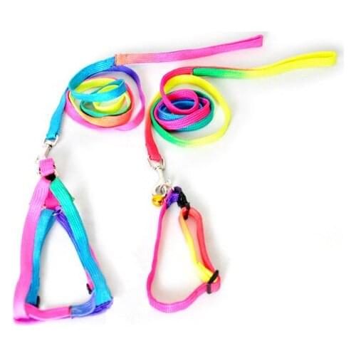 120cm Strengthen Colorful Dogs lead Pets Puppy Lead Harness Leash Traction Rope Nylon for Small-Size Dog Teddy New