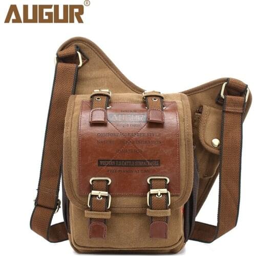 New Retro Canvas Mens Bag European and American Fashion Mens Bags Mens Shoulder Messenger Bag Multi-Functional Mail Knight