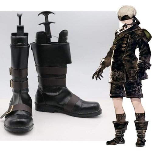 New Game NieR:Automata YoRHa No. 9 Type S Cosplay Shoes patry Boots Tailor Made
