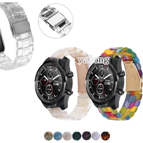 New Transparent Resin Strap Band for Ticwatch 2 E Smart Watch Repleacement Wristband for Ticwatch Pro E2 S2 GTX Pro3 Pro 2020 4G
