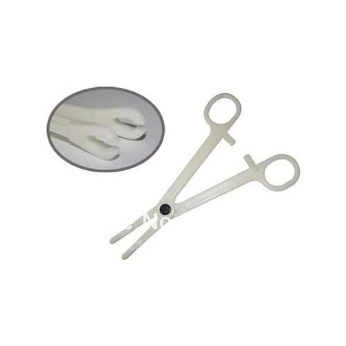 Disposable Piercing Tool Pre-Sterilized Slotted Sponge Plastic Forceps