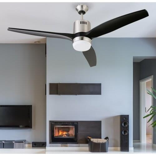 Bowod 52Inch Ceiling Fan With Remote Control With LED Light Black ABS Ceiling Fans with light 110v/220v modern style ceiling fan