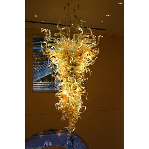 Zhongshan Manufacturer Villa Decor Custom Decorative Hand Blown Glass Art Pendant Lights for Sale