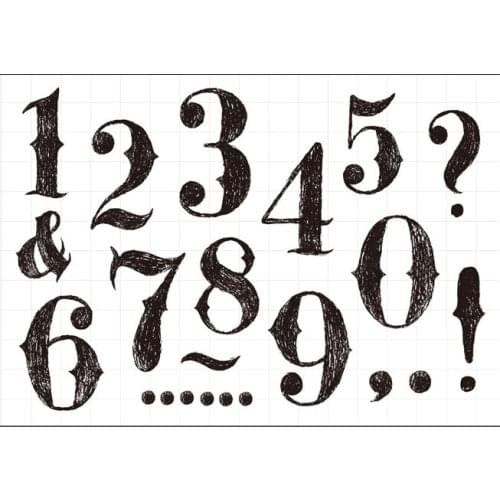 Number Clear Stamp for Scrapbooking Transparent Silicone Rubber DIY Photo Album Decor F138