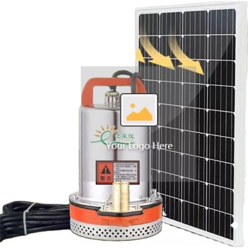 Factory direct portable hot sale 12V 180W solar powered DC submersible water pump & pumping system for poool&Well