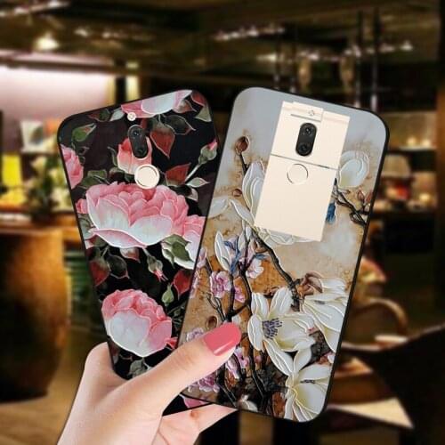 Luxury 3D Relief Flower Case For Huawei Mate 9 Pro 10 Lite P10 Plus Bumper Matte Back Cover For Huawei Nova 2i 2 3 3i 3E 4 4E