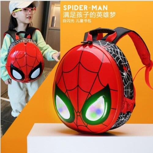 New spider man childrens schoolbag kindergarten boys and Girls Backpack 1-3-6 years old cartoon Mini eggshell Backpack