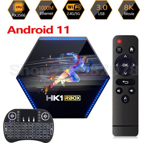 Android 11 2.G/5.8G Dual Wifi HK1 RBOX R2 RK3566 Media Player RK3566 LAN 1000M BT4.0 4K HD Set Top Box TV Box 8GB/4GB 2021 New