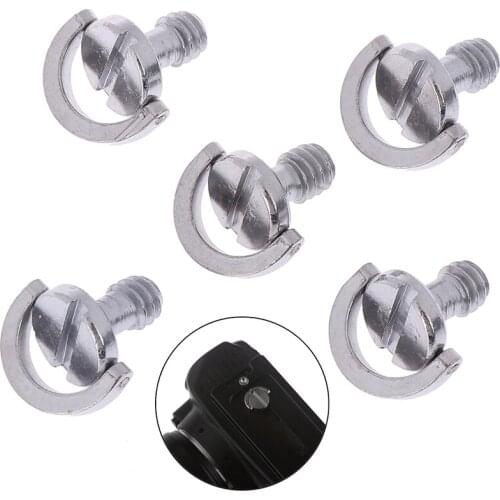 5pcs 1/4 stainless steel Camera Screw For Quick Release Plate Folding D-Ring Tripod Adapter Screws Dropshipping