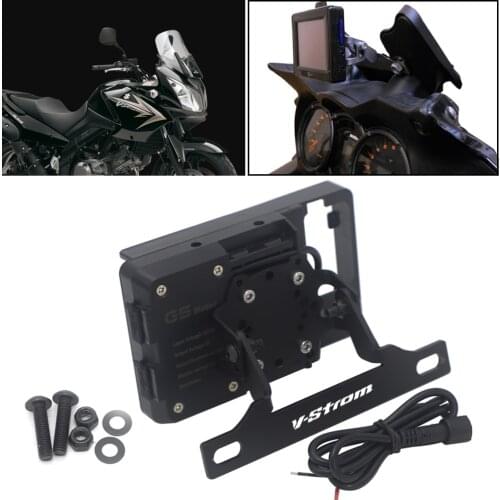 Windscren Bracket Mount Smartphone GPS Holder Navigation bracket For Suzuki V-Strom 650 2010 Vstrom