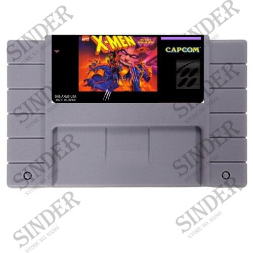 X-Men Mutant Apocalypse Good Quality 16 bit Big Gray Game Card For NTSC Game Player