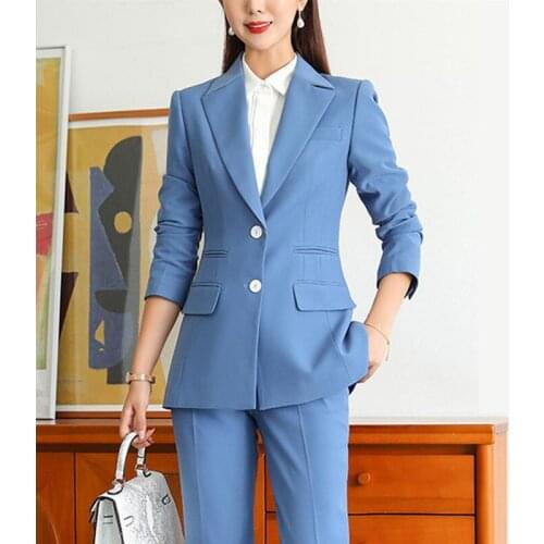 New Arrival Ladies Pant Suit Women Blazer Jacket And Trouser Female Business Casual Formal Office Work 2 Piece Set
