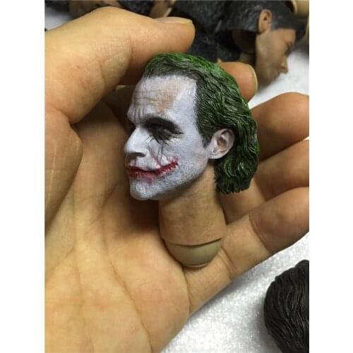 1/6 Scale Joker Head Sculpt heath ledger High Quality Head Carving for 12inch Hottoys Phicen Tbleague Verycool Action Figure DIY