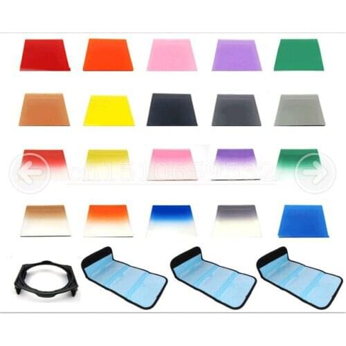 24 in 1 ND2 4 8 +Graduated square filter+full color filter+Filter holder bag for Cokin P