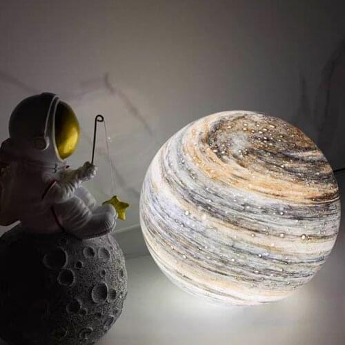 3D LED Starry Sky Planet Night Light Table Ornament Lamps USB Bubble Glass Lights for Kids Bedroom Decoration Birthday Gifts