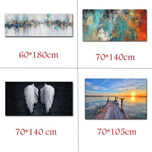 4PCS Combination Decorative Painting Canvas Painting Figure Nature Landscape Wall Art Picture For Living Room No Frame