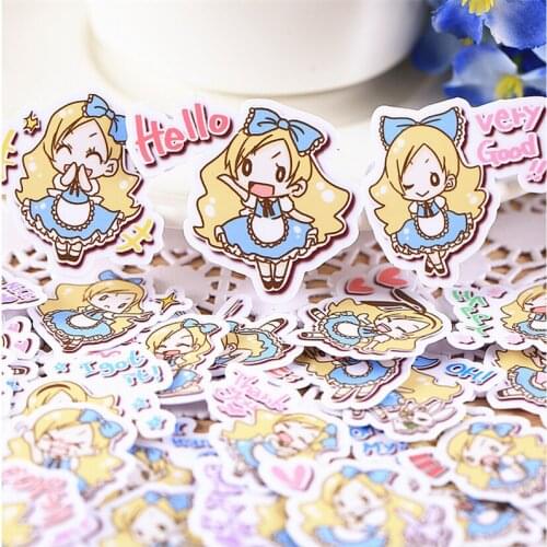 40pcs Creative Cute Self-made girl Scrapbooking Stickers /Decorative Sticker /DIY Craft Photo Albums Waterproof Waterproof