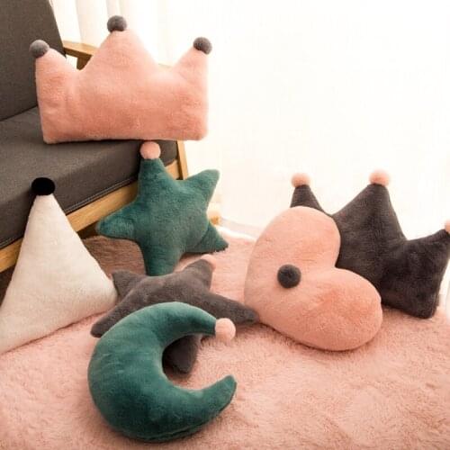5pcs Kinds Soft Cartoon Pillow Cushion Cute Princess Crown Pillow Pads Sofa Chair Seat Cushion Home Decoration Floor Pillow