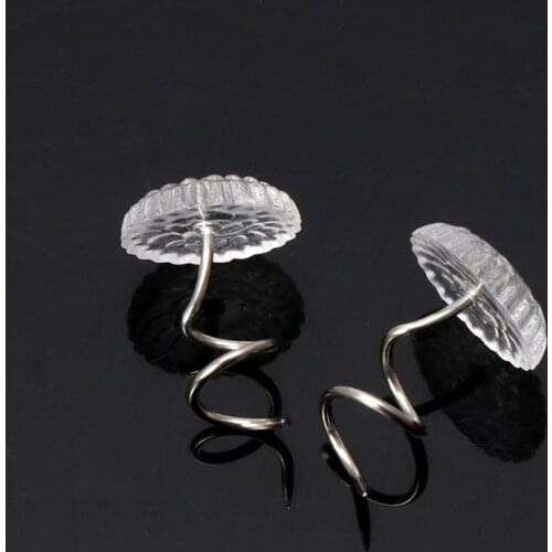 50PCS Clear Heads Twist Pins Fixed Fastener for Upholstery Blankets Sofa sets